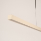 Foto 75171-13 niet_in_feed: Smalle led hanglamp in beige 120cm voor sfeer boven je kookeiland, eettafel, keuken of werkplek 