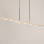 Foto 75171-3 niet_in_feed: Smalle led hanglamp in beige 120cm voor sfeer boven je kookeiland, eettafel, keuken of werkplek 