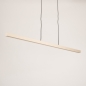Foto 75171-9 niet_in_feed: Smalle led hanglamp in beige 120cm voor sfeer boven je kookeiland, eettafel, keuken of werkplek 