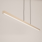 Foto 75172-4 detailfoto: Extra lange en smalle led hanglamp in beige 150cm 