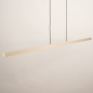 Foto 75172-6 niet_in_feed: Extra lange en smalle led hanglamp in beige 150cm 