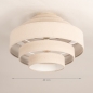 Foto 75174-1: Runde Deckenlampe aus beigem Leinen 40cm
