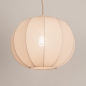 Foto 75176-16 detailfoto: Japandi hanglamp met drie verschillende lampionnen van beige stof 