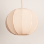 Foto 75176-17 niet_in_feed: Japandi hanglamp met drie verschillende lampionnen van beige stof 
