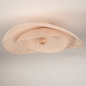 Foto 75178-3 niet_in_feed: Grote Japandi plafondlamp met beige stof en organische vormen