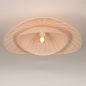 Foto 75178-4 niet_in_feed: Grote Japandi plafondlamp met beige stof en organische vormen