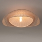 Foto 75178-5 detailfoto: Grote Japandi plafondlamp met beige stof en organische vormen