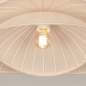 Foto 75178-7: Grote Japandi plafondlamp met beige stof en organische vormen
