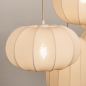 Foto 75179-14 detailfoto: Grote japandi hanglamp met vijf lampionnen van beige stof 