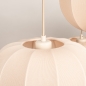 Foto 75179-17 detailfoto: Grote japandi hanglamp met vijf lampionnen van beige stof 