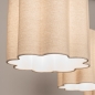 Foto 75180-10 detailfoto: Beige Hanglamp met Scalloped Stoffen Kappen – Sfeervol en Design voor Elke Stijl