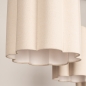 Foto 75180-11 detailfoto: Beige Hanglamp met Scalloped Stoffen Kappen – Sfeervol en Design voor Elke Stijl
