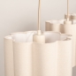 Foto 75180-12 detailfoto: Beige Hanglamp met Scalloped Stoffen Kappen – Sfeervol en Design voor Elke Stijl