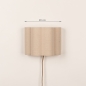 Foto 75181-10 maatindicatie: Scalloped wandlamp van beige stof met snoer en stekker 