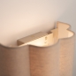 Foto 75181-17: Scalloped wandlamp van beige stof met snoer en stekker 