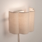 Foto 75181-6 detailfoto: Scalloped wandlamp van beige stof met snoer en stekker 