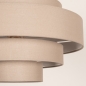 Foto 75182-10 niet_in_feed: Ronde hanglamp van taupe linnen met 5 ringen in verschillende maten E27