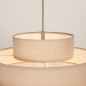 Foto 75182-11 niet_in_feed: Ronde hanglamp van taupe linnen met 5 ringen in verschillende maten E27