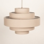 Foto 75182-8 niet_in_feed: Ronde hanglamp van taupe linnen met 5 ringen in verschillende maten E27