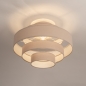 Foto 75183-2: Prachtige plafondlamp van stof in taupe met vijf ringen in verschillende maten E27