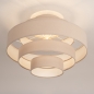 Foto 75183-3 niet_in_feed: Prachtige plafondlamp van stof in taupe met vijf ringen in verschillende maten E27