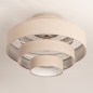 Foto 75183-5 detailfoto: Prachtige plafondlamp van stof in taupe met vijf ringen in verschillende maten E27