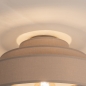 Foto 75183-8 niet_in_feed: Prachtige plafondlamp van stof in taupe met vijf ringen in verschillende maten E27
