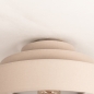 Foto 75183-9 detailfoto: Prachtige plafondlamp van stof in taupe met vijf ringen in verschillende maten E27
