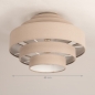 Foto 75184-1: Runder Deckenlampenschirm aus Stoff in Taupe 40cm E27