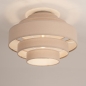 Foto 75184-3: Runder Deckenlampenschirm aus Stoff in Taupe 40cm E27