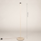 Foto 75206-1: Beige vloerlamp zonder kap