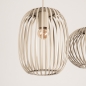 Foto 75209-14 niet_in_feed: Beige hanglamp met drie open kappen aan rechte balk