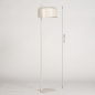 Foto 75212-1: Beige vloerlamp van metaal met E27 fitting voor slimme verlichting