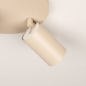 Foto 75217-12: Doppelter Metall-Deckenstrahler in Beige GU10 schwenkbar