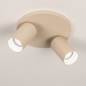 Foto 75217-6: Doppelter Metall-Deckenstrahler in Beige GU10 schwenkbar