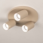 Foto 75218-3 niet_in_feed: Beige 3-lichts plafondspot GU10 draaibaar 