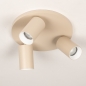 Foto 75218-6 niet_in_feed: Beige 3-lichts plafondspot GU10 draaibaar 