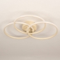 Foto 75220-1: Beige runde Deckenlampe mit eingebautem LED, dimmbar über normalen Schalter