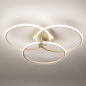 Foto 75220-2: Beige runde Deckenlampe mit eingebautem LED, dimmbar über normalen Schalter