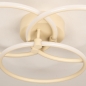 Foto 75220-3: Beige runde Deckenlampe mit eingebautem LED, dimmbar über normalen Schalter