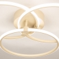 Foto 75220-4: Beige runde Deckenlampe mit eingebautem LED, dimmbar über normalen Schalter