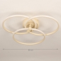 Foto 75220-6: Beige runde Deckenlampe mit eingebautem LED, dimmbar über normalen Schalter