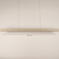 Foto 75224-1: Flexibel in hoogte verstelbare led hanglamp in het beige met up-and-down verlichting.