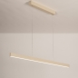 Foto 75224-2: Flexibel in hoogte verstelbare led hanglamp in het beige met up-and-down verlichting.