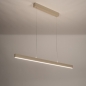 Foto 75224-3: Flexibel in hoogte verstelbare led hanglamp in het beige met up-and-down verlichting.