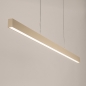 Foto 75224-5: Flexibel in hoogte verstelbare led hanglamp in het beige met up-and-down verlichting.