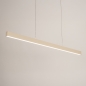 Foto 75224-8: Flexibel in hoogte verstelbare led hanglamp in het beige met up-and-down verlichting.