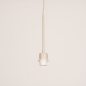 Foto 75229-2: Losse pendel lamp met beige plafondplaat en beige strijkijzersnoer E27