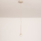 Foto 75229-3: Losse pendel lamp met beige plafondplaat en beige strijkijzersnoer E27