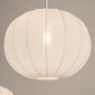 Foto 75232-11: Hanglamp in japandi stijl met drie lampionnen van witte stof